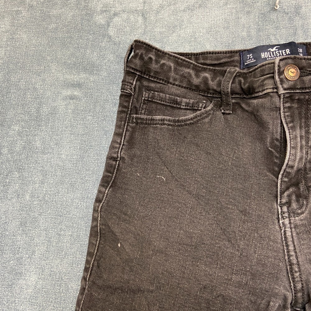 Hollister High Rise Super Skinny Jeans Womens 7S 28x28 Black Classic Stretch - Picture 5 of 14